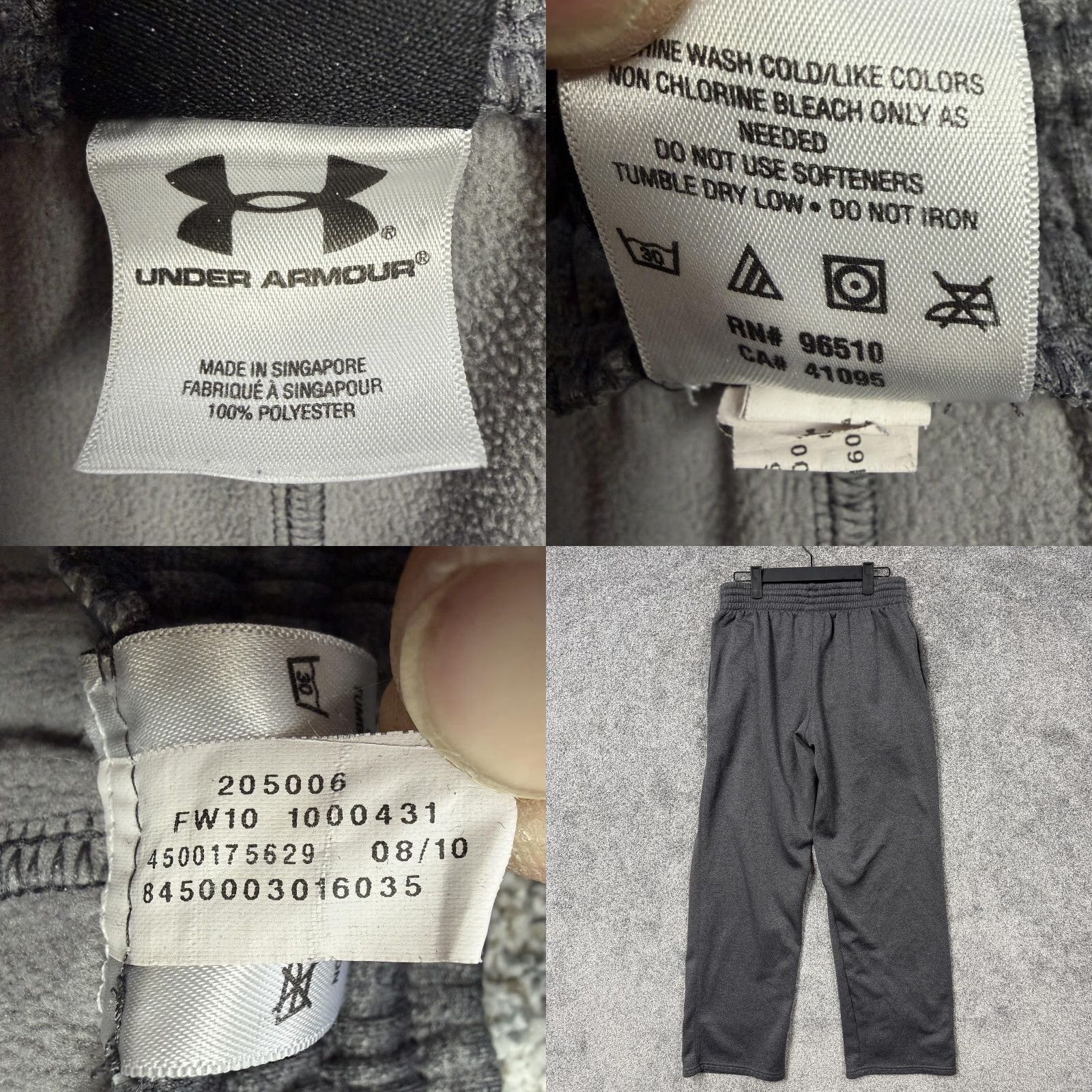 Under Armour Under Armour Mens Small Gray Fleece Sweatpants Drawstring Adjustable Waist Pockets Gym & Training Sweatpants Size US 29 - 8 Thumbnail