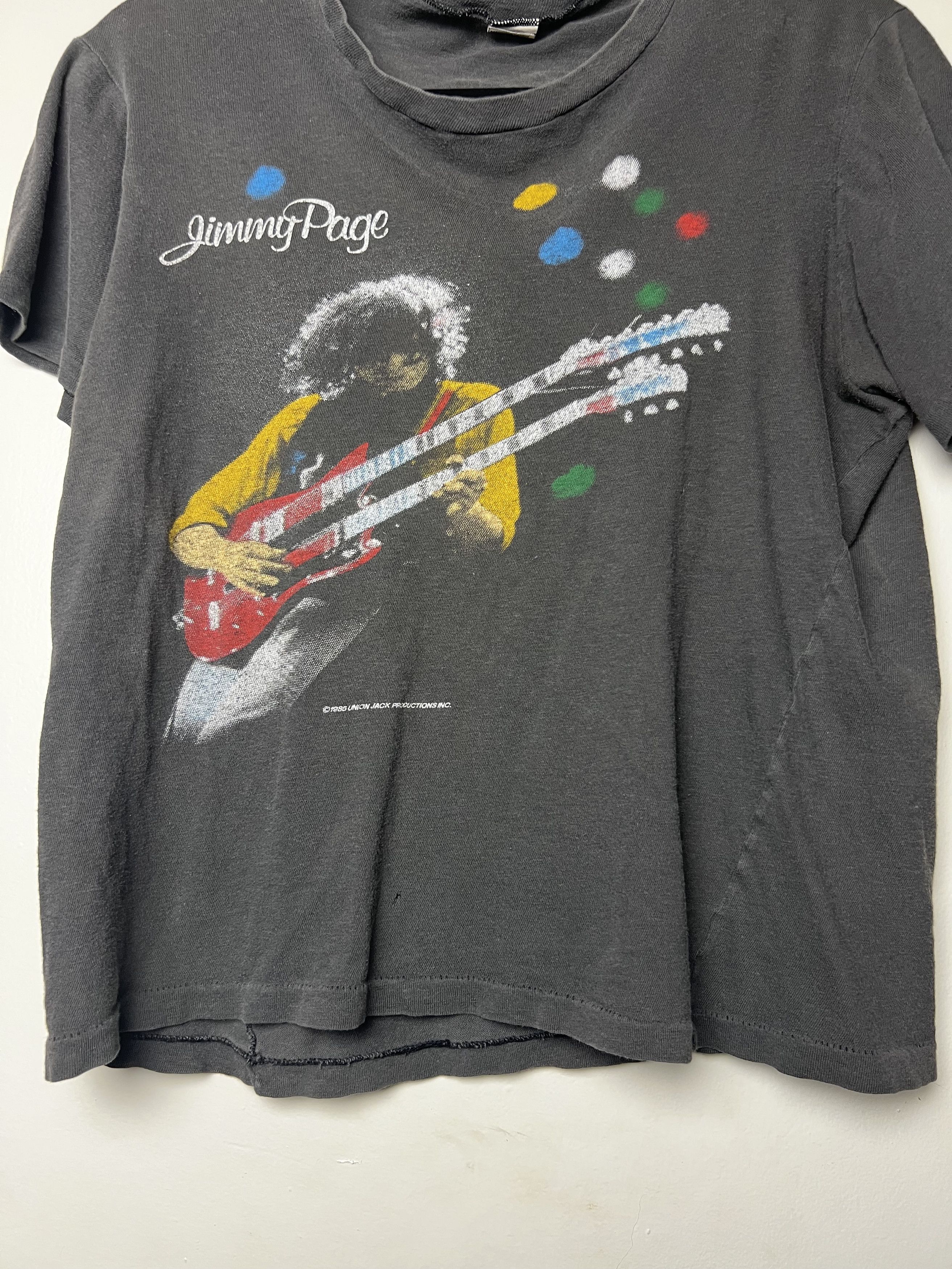Vintage Vintage 1985 Jimmy Page and The Firm Tour T-Shirt Size US S / EU 44-46 / 1 - 8 Thumbnail