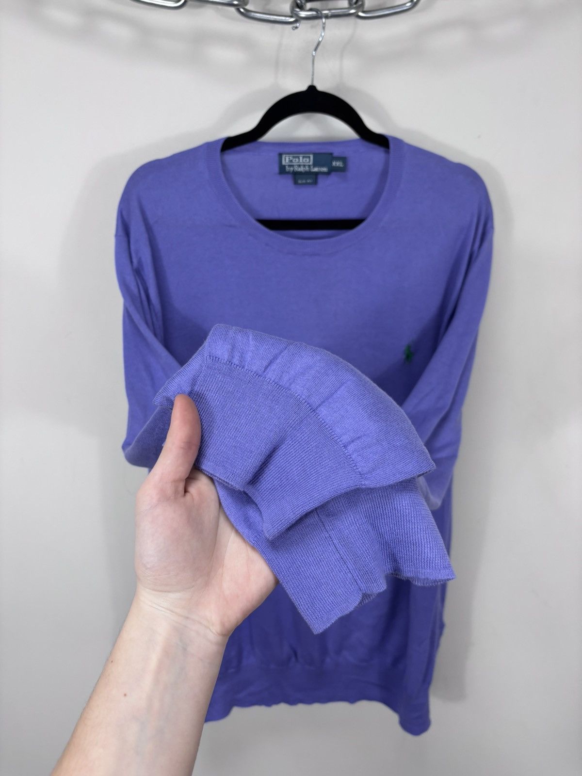 Polo Ralph Lauren Polo Ralph Lauren Men’s Slim Fit Purple Pima Cotton Sweater Size US XXL / EU 58 / 5 - 5 Thumbnail