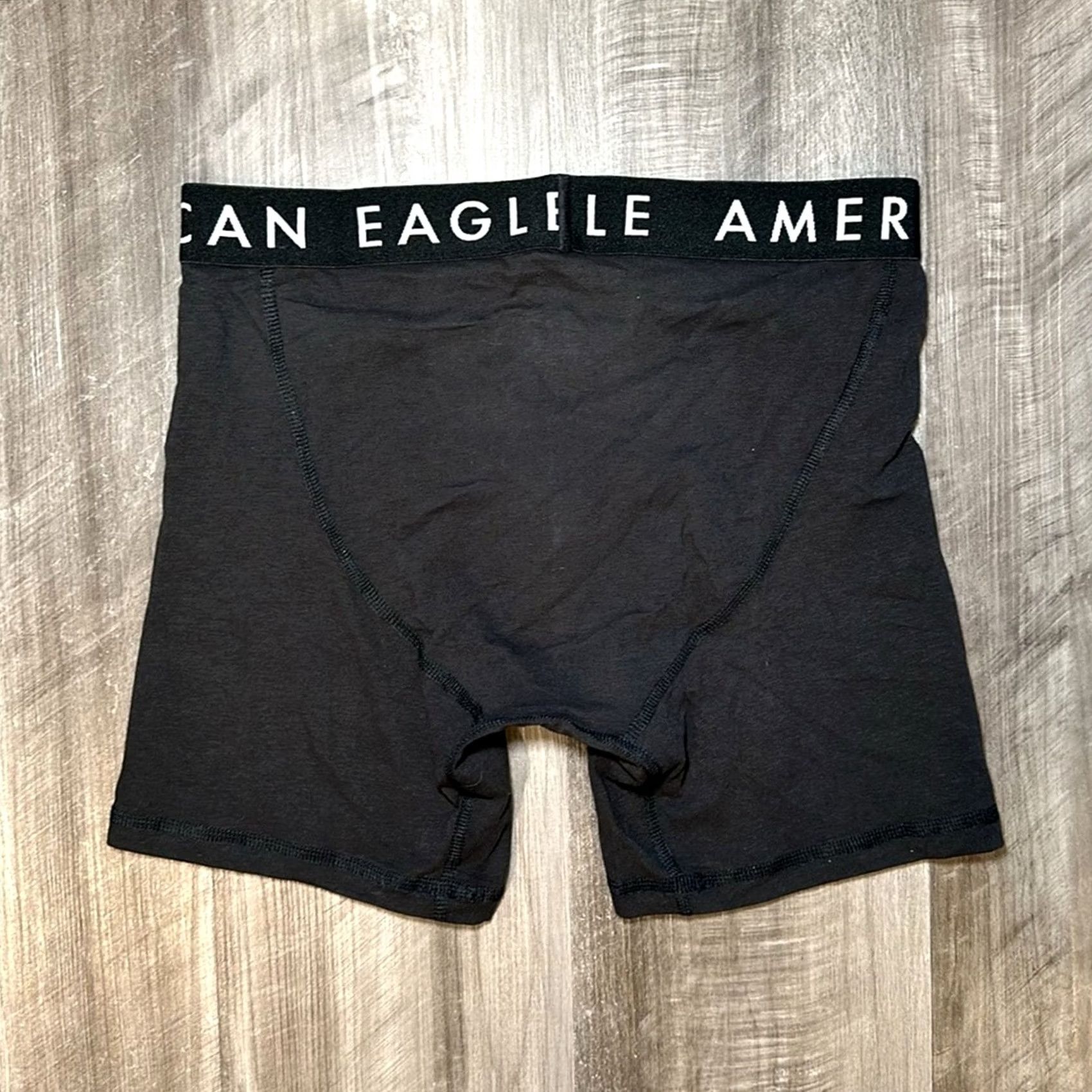 American Eagle Outfitters American Eagle Boxer Brief Men Small S Black Underwear Regular Style Size 36R - 2 Thumbnail