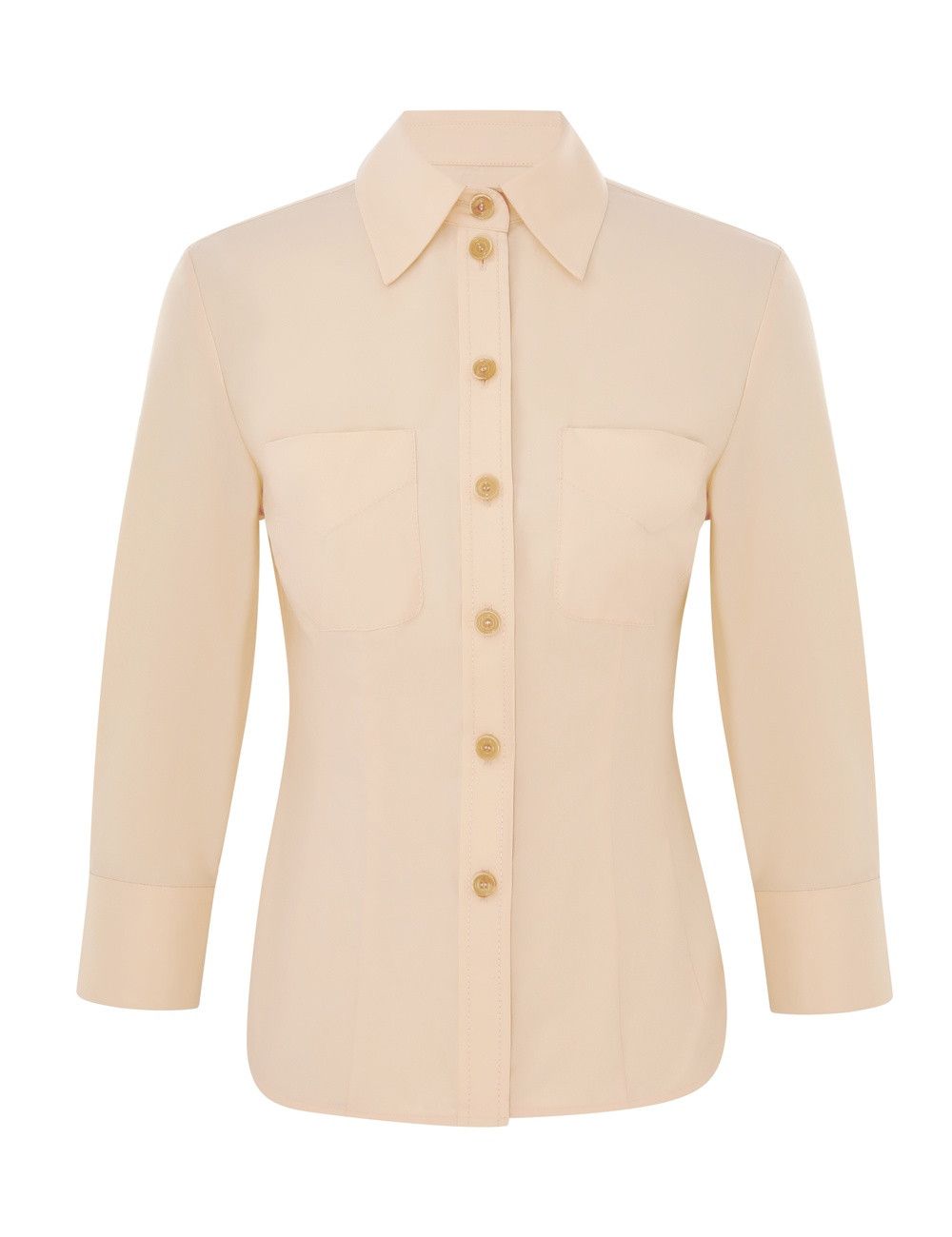 Zimmermann oc11z0525 Natura Shrunken Shirt in Peach Size L / US 10 / IT 46 - 1 Thumbnail