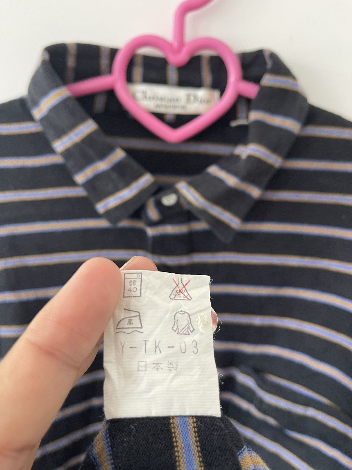 Christian Dior Monsieur Rare Vintage CHRISTIAN DIOR MONSIEUR Striped Polo Tee Size US L / EU 52-54 / 3 - 6 Thumbnail