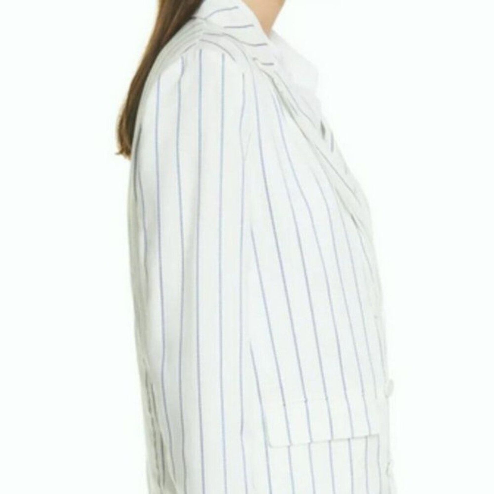 Equipment Equipment Gael Double Breasted Stripe Print Blazer white Size XL / US 12-14 / IT 48-50 - 2 Thumbnail
