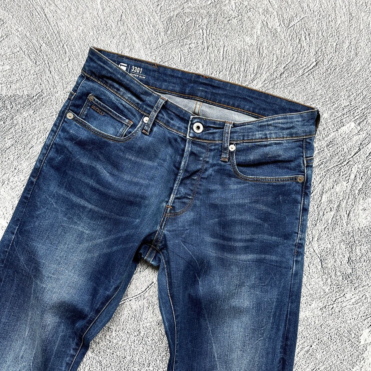 G-Star Men’s Jeans G-Star Raw 3301 Super Slim Dark Blue Size: 30/30 Size US 30 / EU 46 - 7 Thumbnail