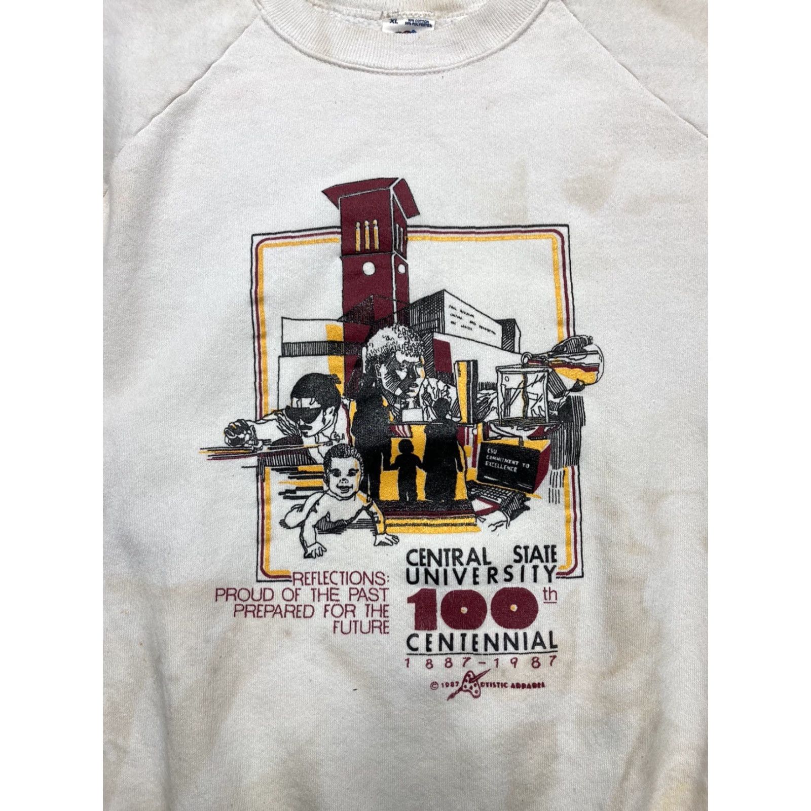 Vintage VINTAGE Sweatshirt Central State University Black College Ohio XL Men Pullover Crewneck Shirts/Mens Size US XL / EU 56 / 4 - 2 Thumbnail