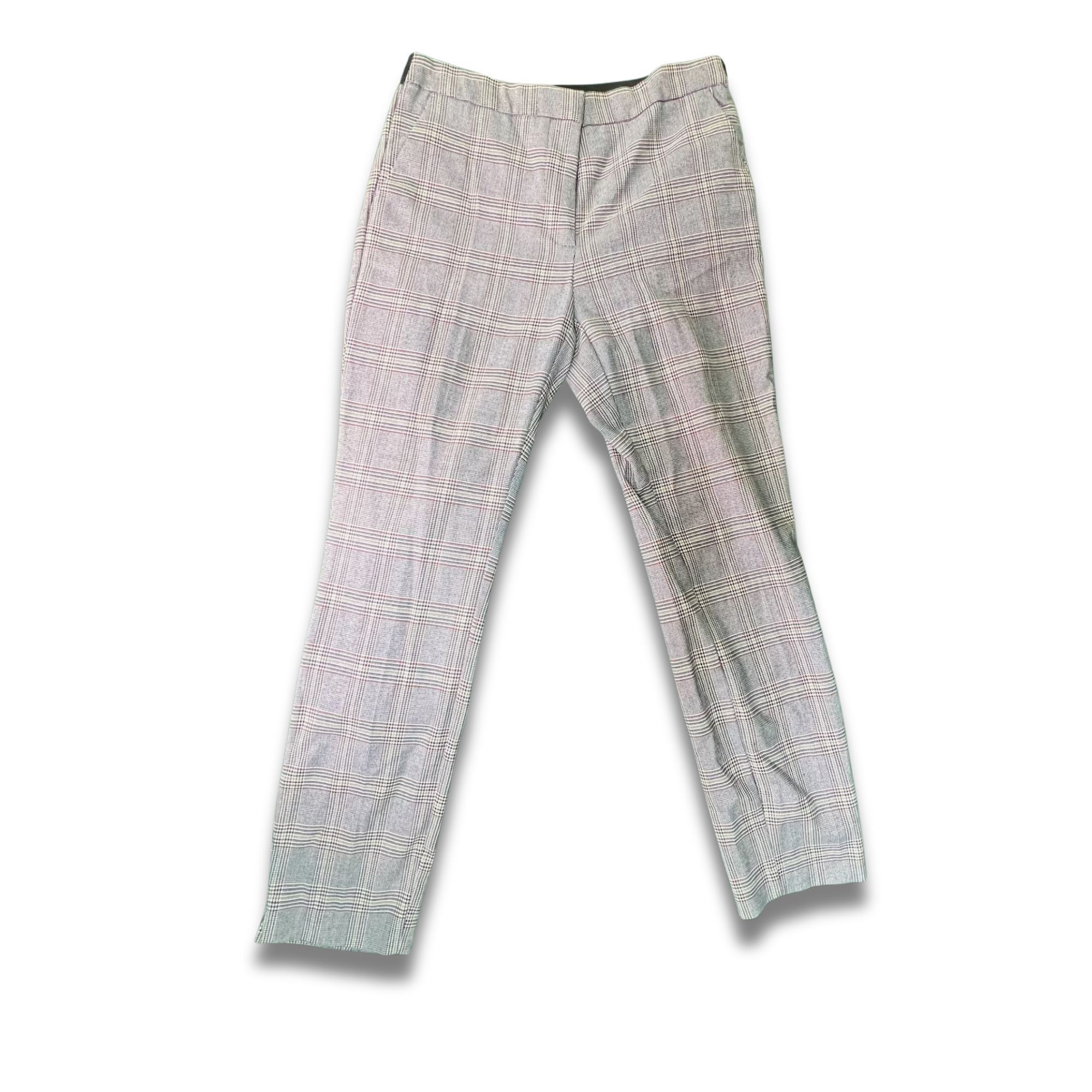 Other Mens Gray Plaid Dress Pants With Slim Fit Design For Formal Size US 30 / EU 46 - 2 Thumbnail