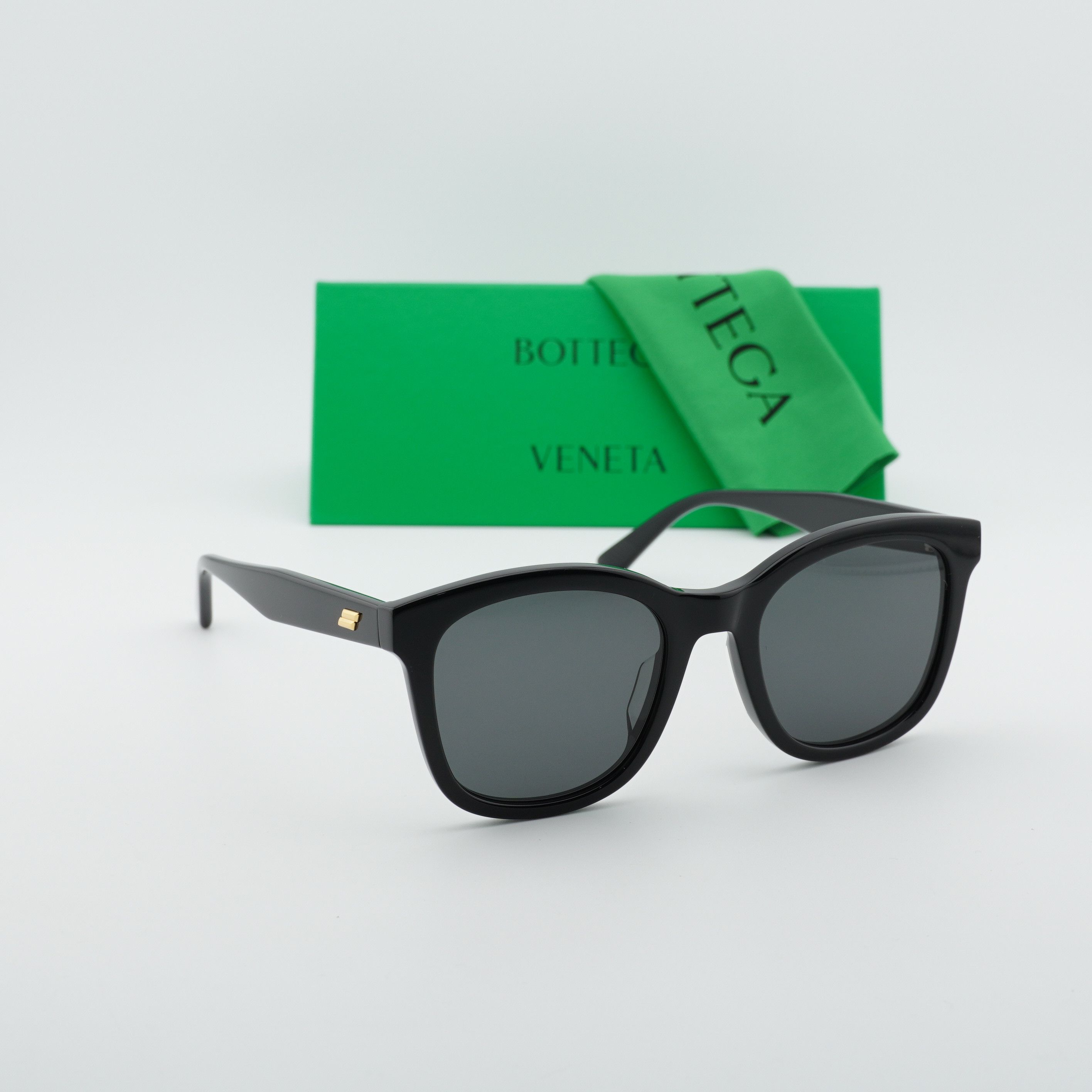 Bottega Veneta Bottega Veneta BV1080SK 001 Unisex Sunglasses Black Square Size ONE SIZE - 10 Thumbnail