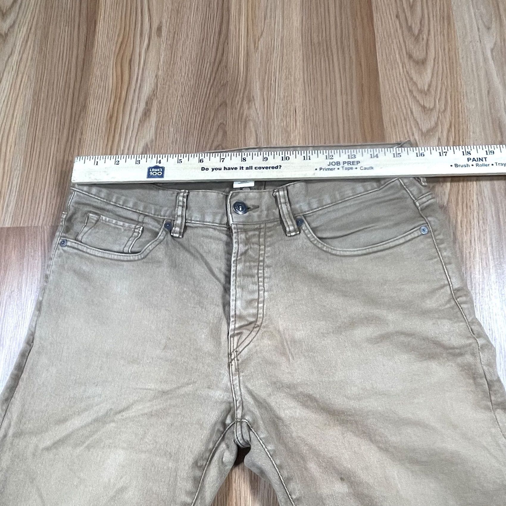 H&M H&M Denim Jeans Mens 31Wx32L Beige Slim Fit LOGG Stretch Cotton Spandex Blend Jeans Men Size US 31 - 4 Thumbnail