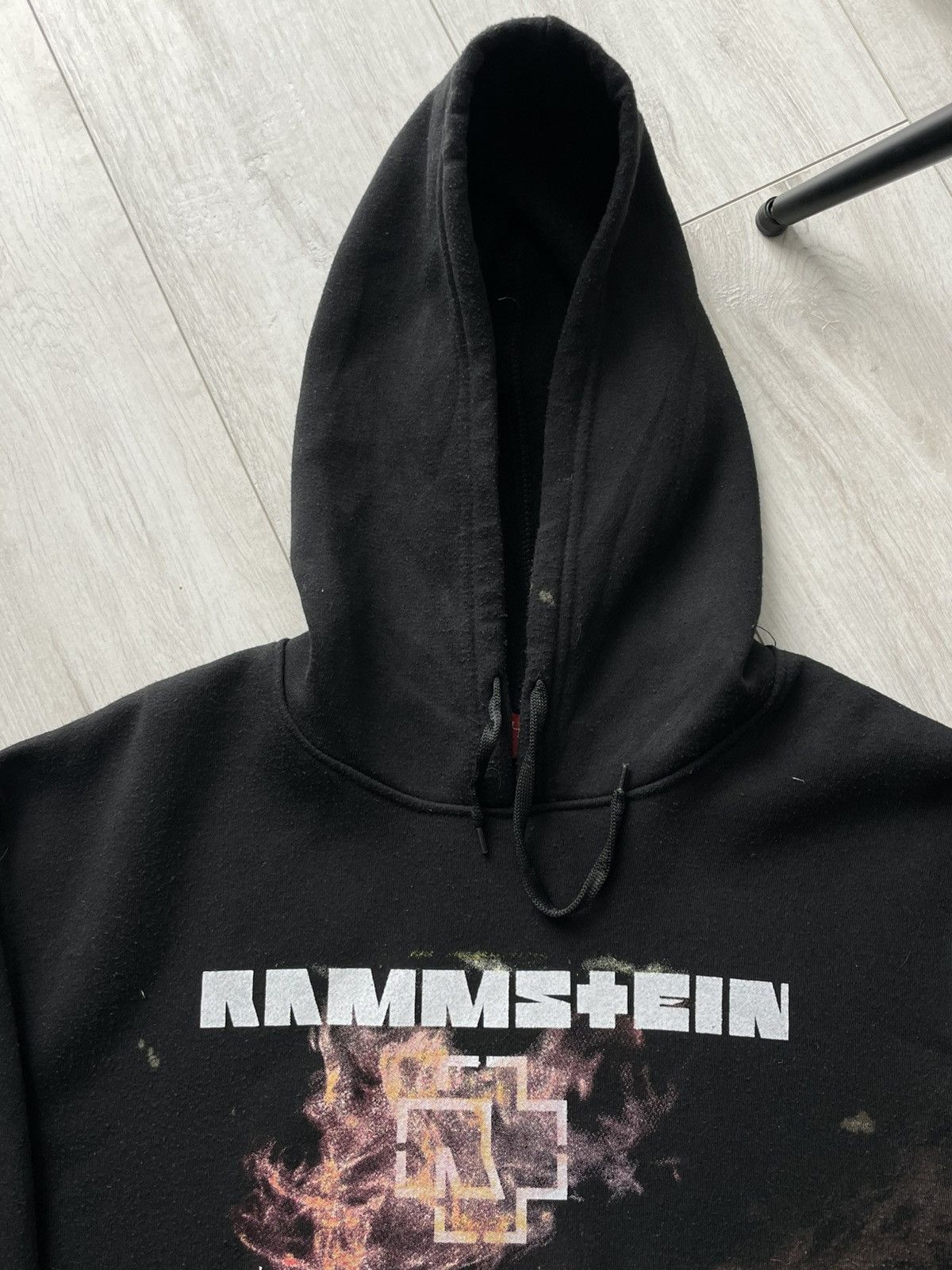 Band Tees Vintage 00’s Rammstein Band Deutschland Hoodie Faded RARE Size US L / EU 52-54 / 3 - 8 Thumbnail