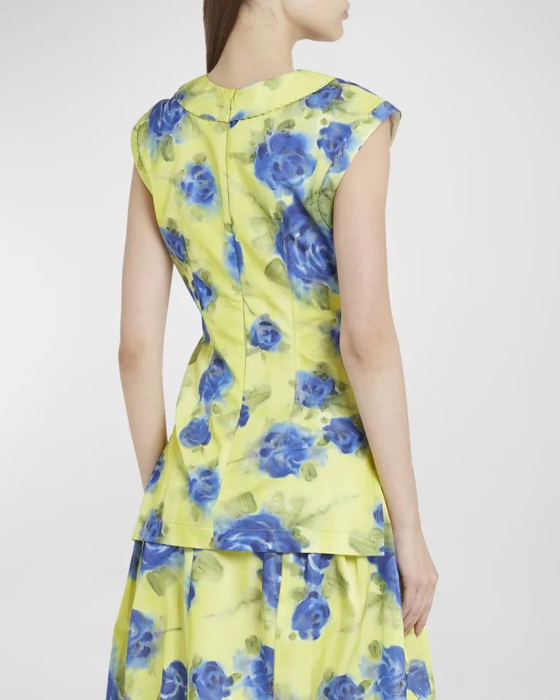 Marni o1w1db10125 Floral Print Top in Multicolor Size L / US 10 / IT 46 - 5 Thumbnail
