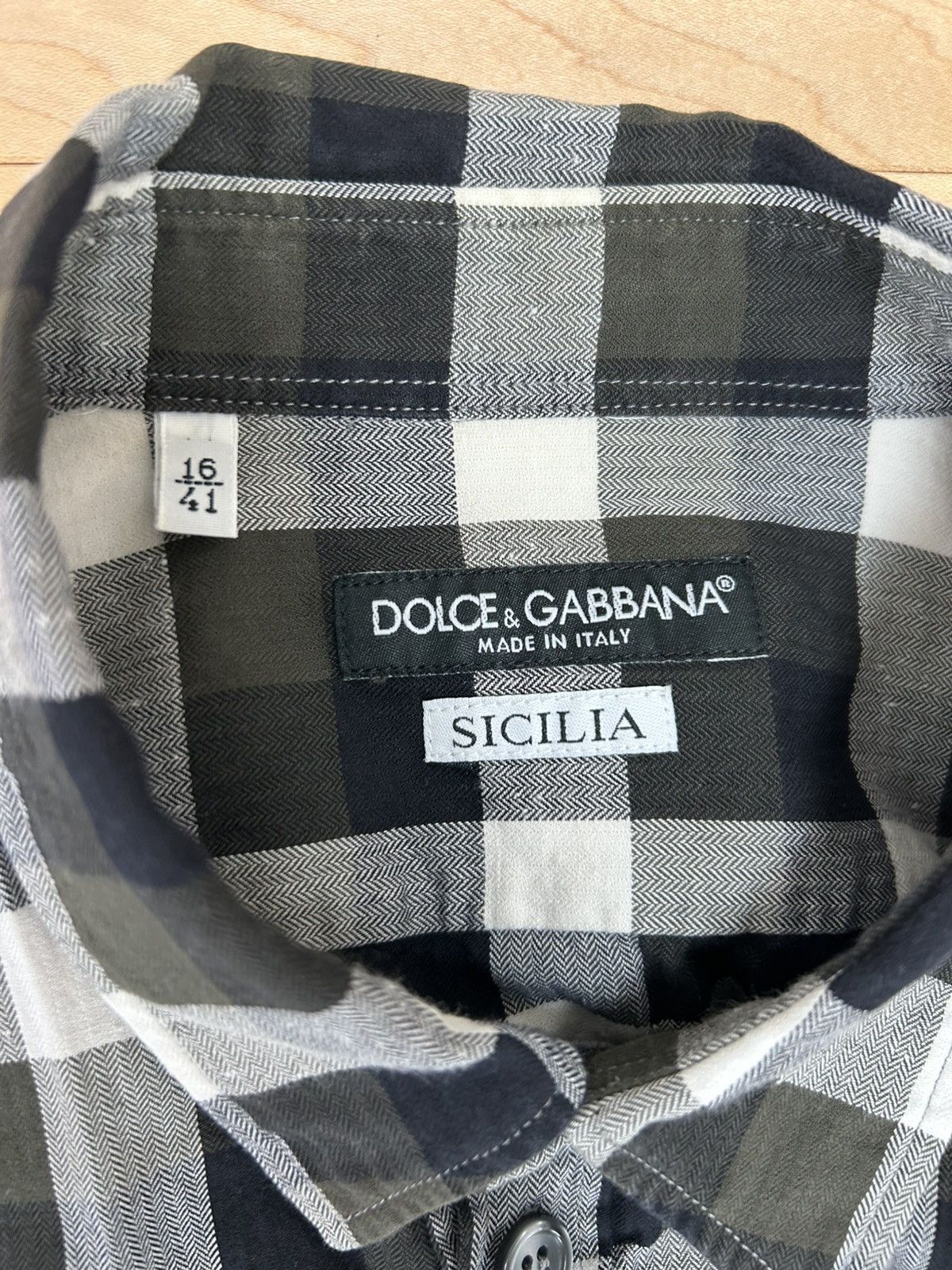Dolce & Gabbana Dolce and Gabbana Sicilia Tapered Button up (size: 16/41) Size US L / EU 52-54 / 3 - 2 Thumbnail