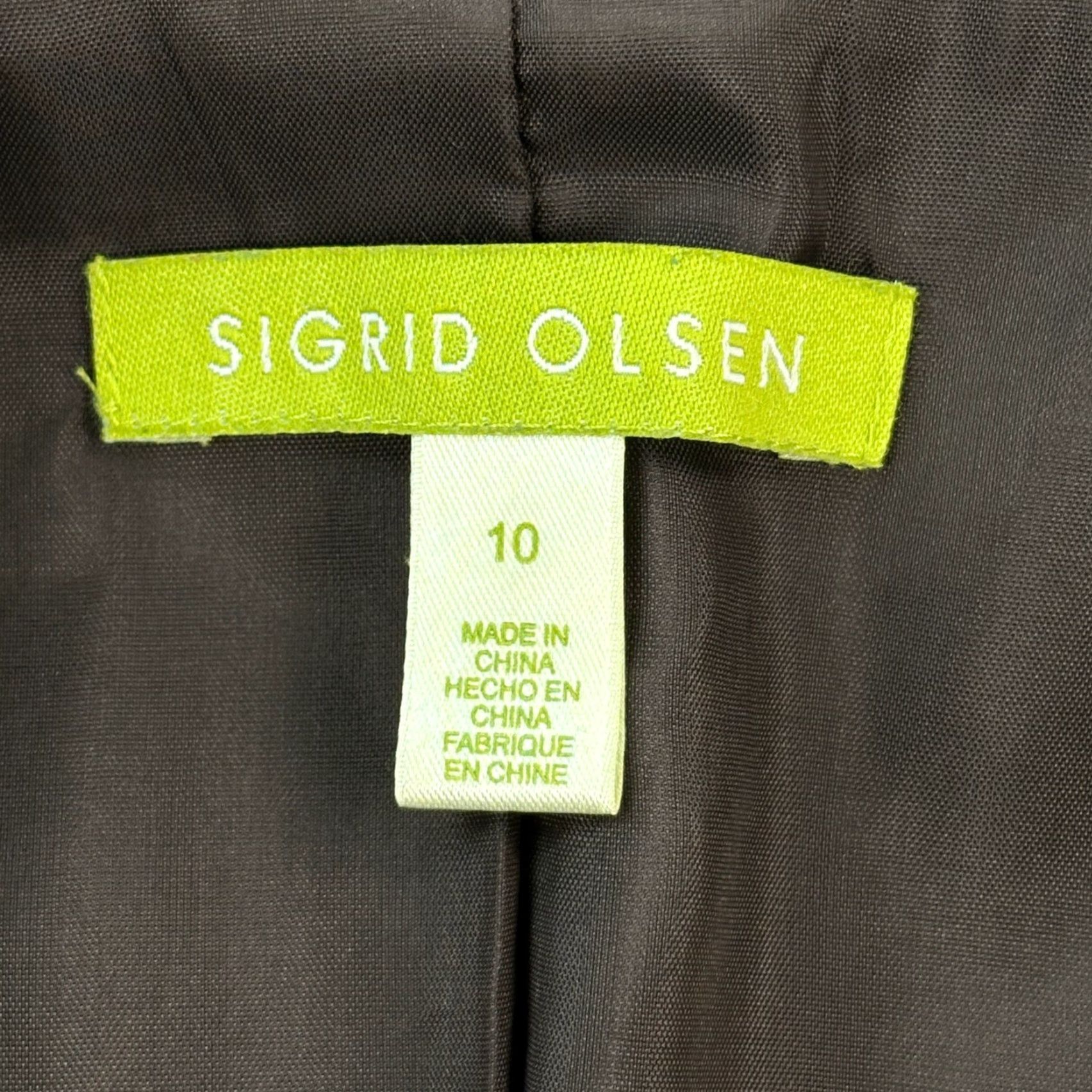 Vintage Sigrid Olsen Blazer Jacket Women's 10 Brown Teal Textured Tweed Wool Blend Blazer Size L / US 10 / IT 46 - 7 Thumbnail