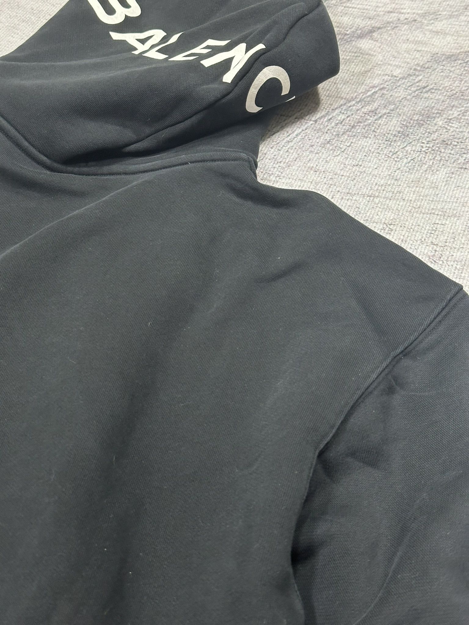 Balenciaga Balenciaga Sweatshirt Hood Logo Print Black Hoodie Size US XS / EU 42 / 0 - 8 Thumbnail