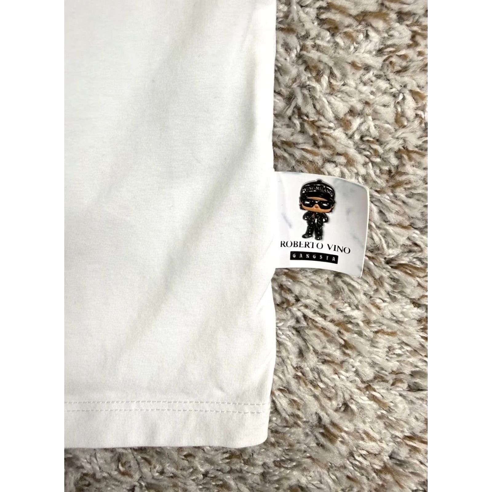 Vintage Roberto Vino Shirt Mens S White Gansta Zip Neck Polo Men Size Size US S / EU 44-46 / 1 - 6 Thumbnail