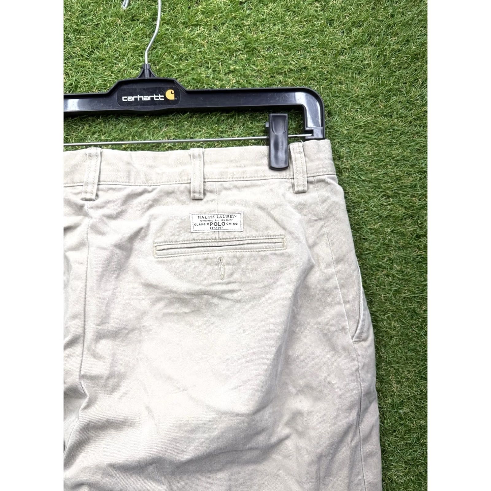 Polo Ralph Lauren Polo Ralph Lauren Prospect Pants Mens 35x30 Tan Khaki Classic Polo Chino Cotton Pant Mens 35 Beige Flat Front Button Zip Straight Regular Classic Size US S / EU 44-46 / 1 - 3 Thumbnail