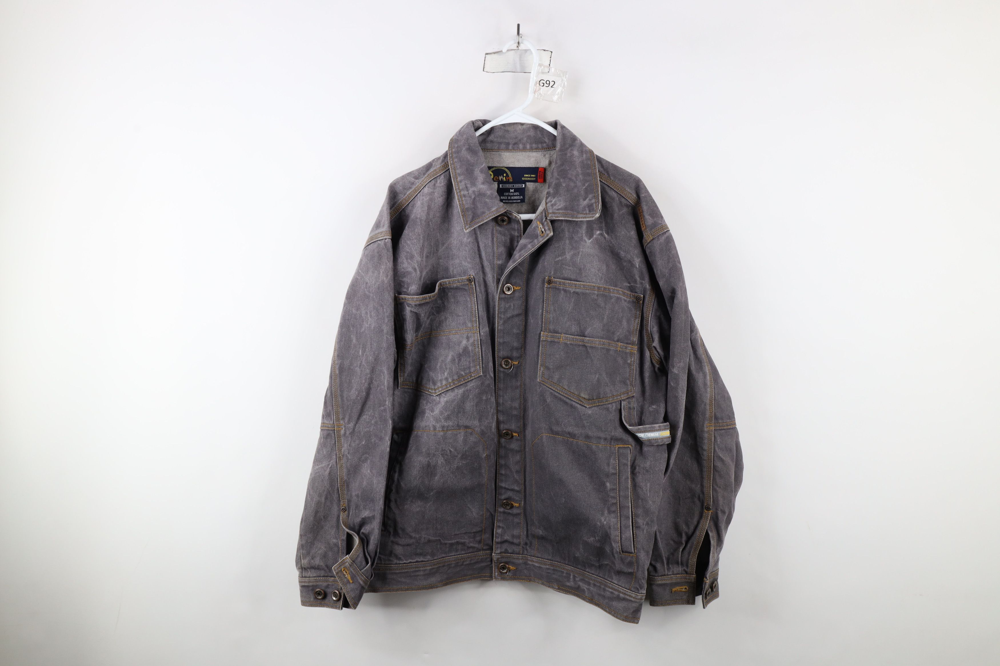 Vintage Vintage 90s Y2K Streetwear Baggy Denim Trucker Jacket Gray Size US M / EU 48-50 / 2 - 1 Thumbnail