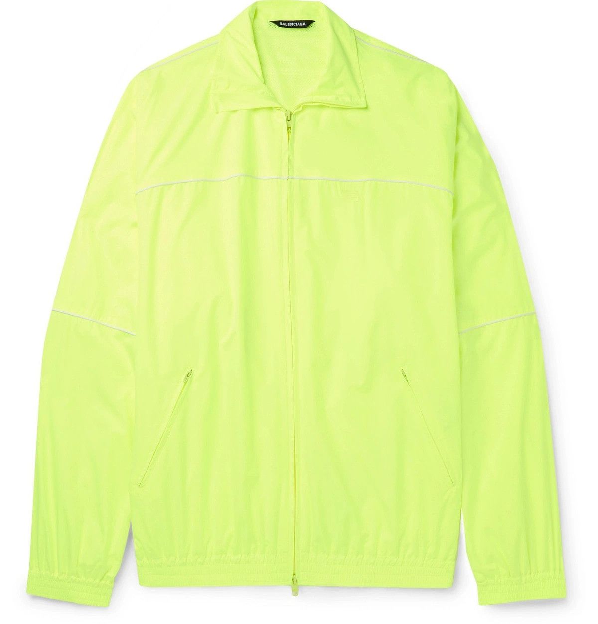 Balenciaga o1y1224 Oversized Piped Shell Track Jacket in Yellow Size US L / EU 52-54 / 3 - 1 Thumbnail
