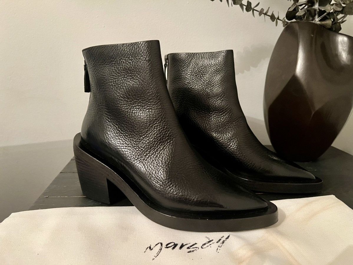 Marsell Marsèll Black Coneros Tronchetto Zip Boots Size US 6 / IT 36 - 6 Thumbnail