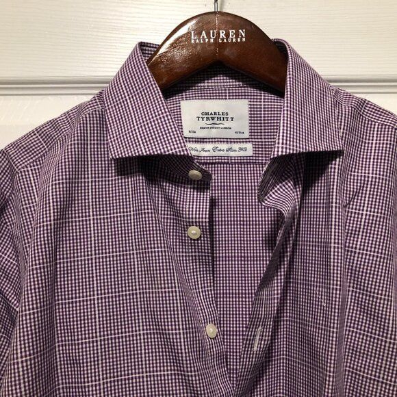 Charles Tyrwhitt CHARLES TYRWHITT MEN'S NEW COTTON DRESS SHIRT SIZE: 16/36 Size US L / EU 52-54 / 3 - 3 Thumbnail