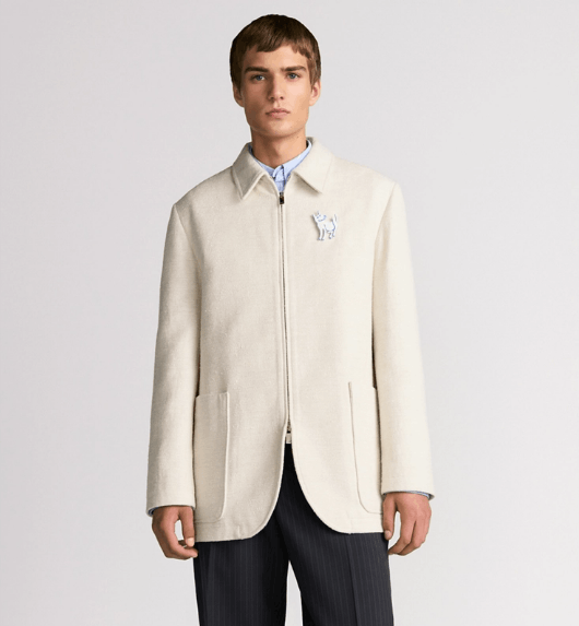 Dior o1w1db10126 583C22 Zipped Jacket in White Size US M / EU 48-50 / 2 - 3 Thumbnail