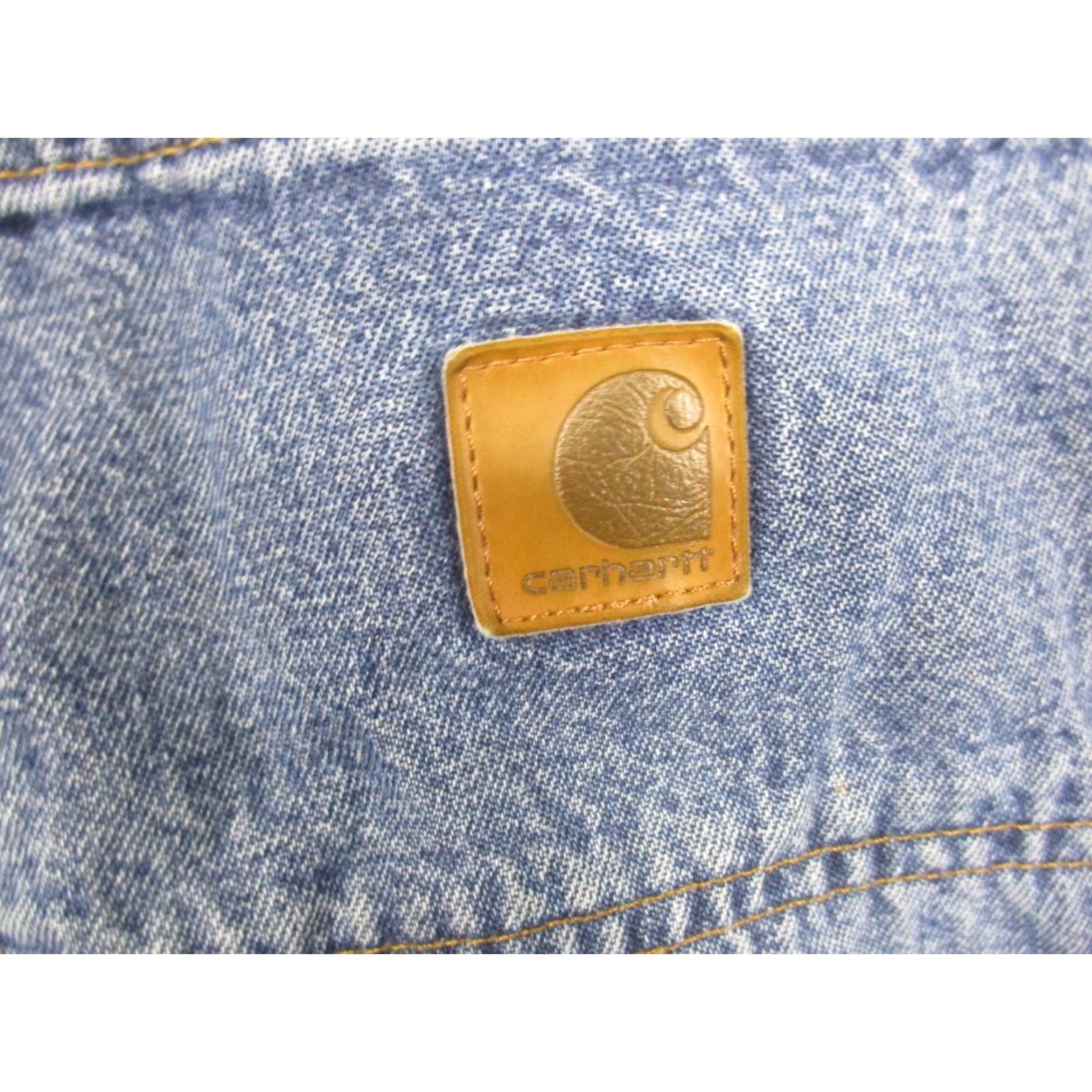 Carhartt VINTAGE Carhartt Jeans Mens 38x32 Blue Distressed Wide-Leg 90s Grunge DPS B13 DPS Jeans Women? Size US 38 / EU 54 - 3 Thumbnail