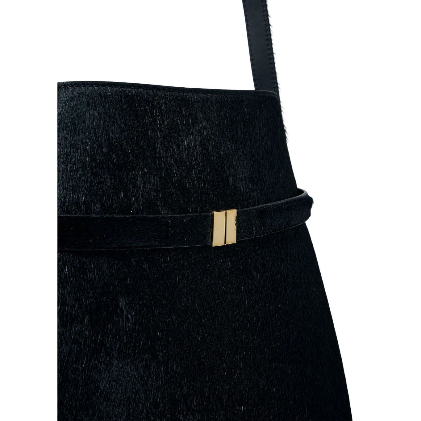 Toteme TOTEME Belted Black Pony Hair Bucket Bag New And Authentic Size ONE SIZE - 3 Thumbnail