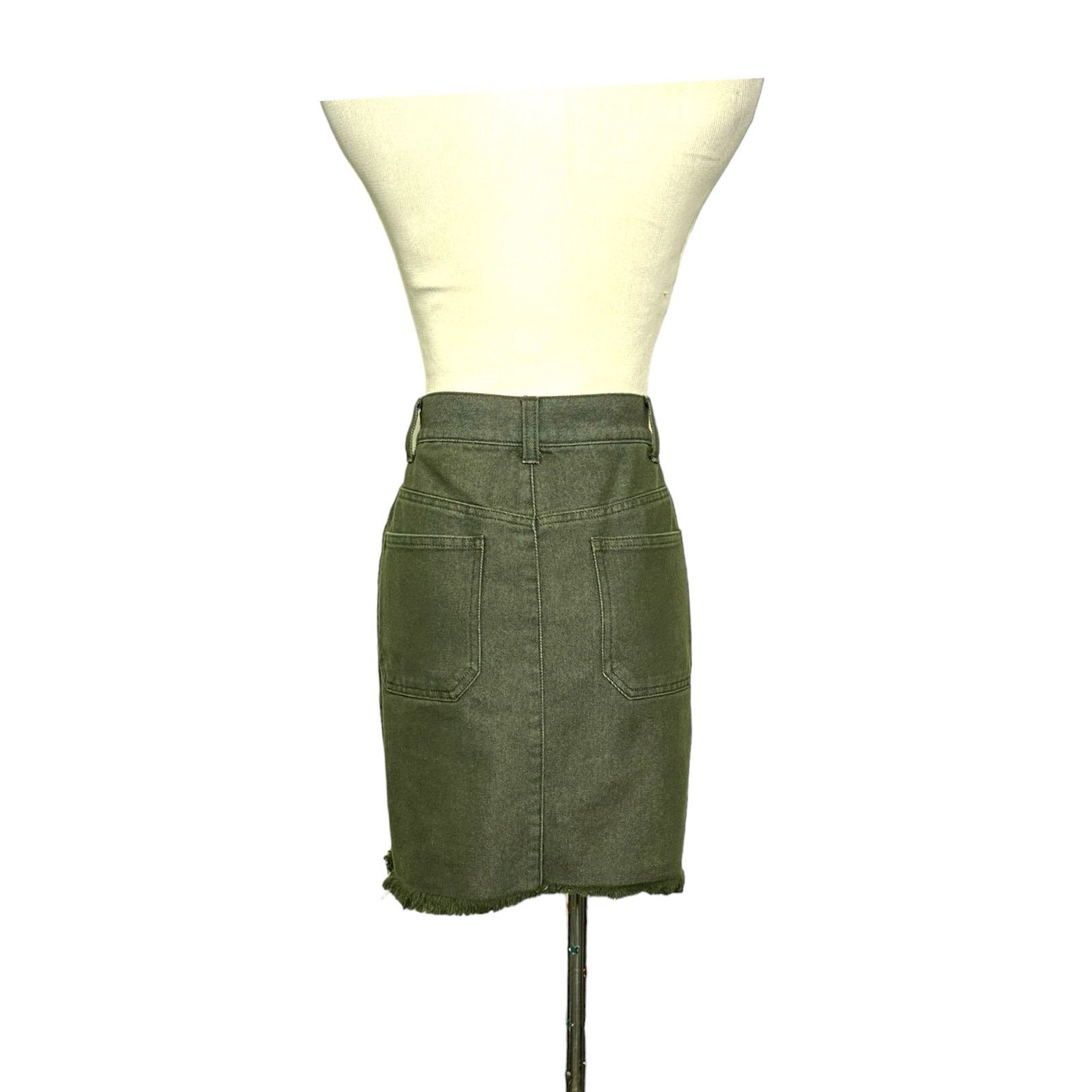 Esprit Esprit Y2K green denim Y2K raw hem mini skirt size 2 Size 26" / US 2 / IT 38 - 8 Thumbnail