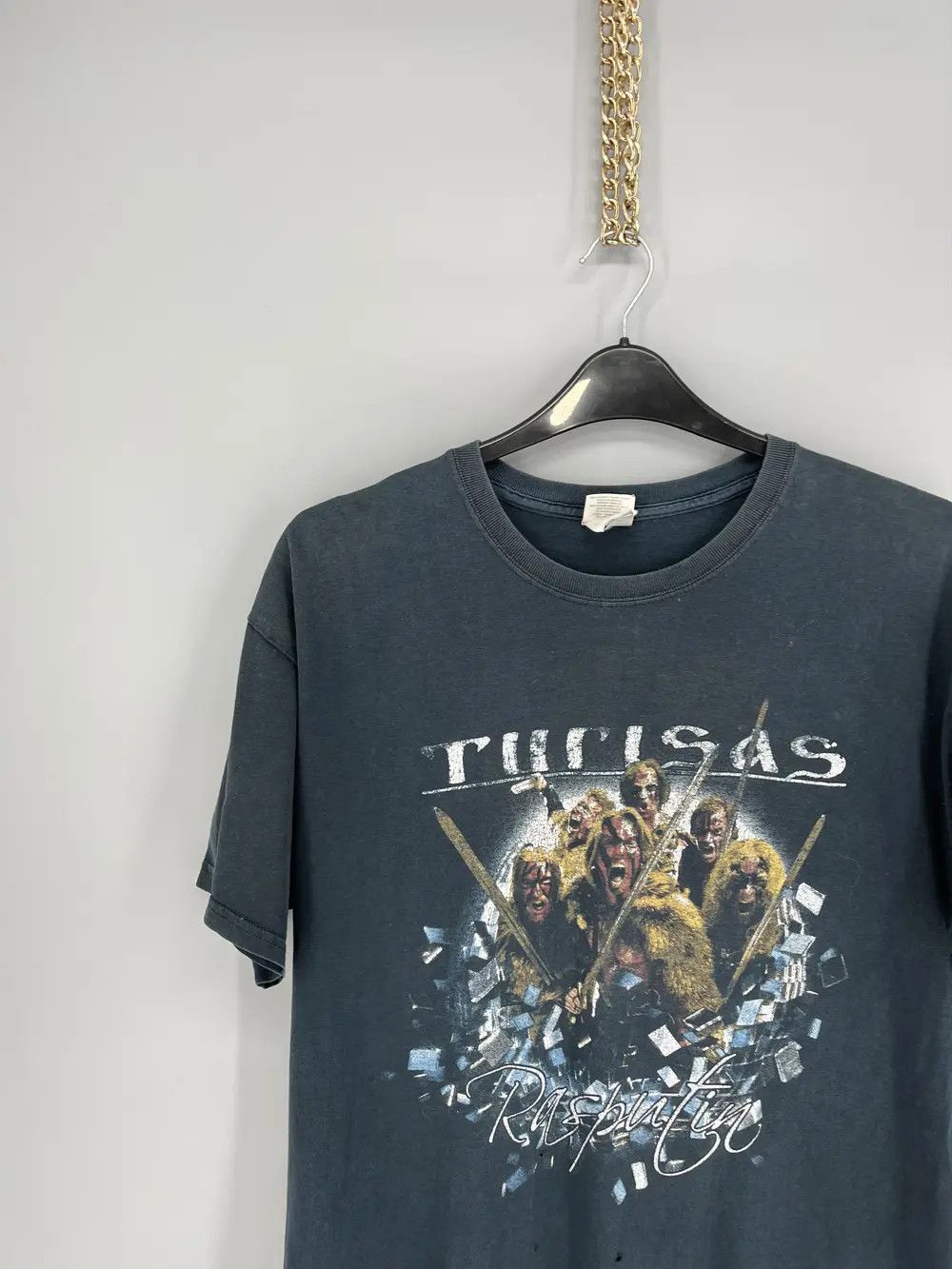 Band Tees Vintage Turisas Metal Band Rasputin Black T-Shirt Size US L / EU 52-54 / 3 - 4 Thumbnail