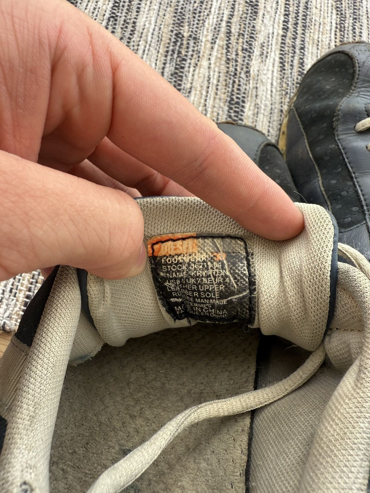Diesel RARE VINTAGE 90s DIESEL KRYPTON SNEAKERS MEN’S DISTRESSED Size US 8.5 / EU 41-42 - 19 Thumbnail