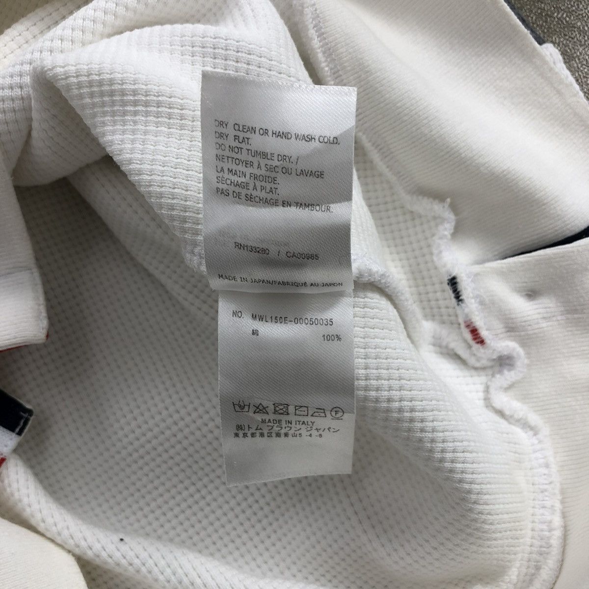 Thom Browne 🇮🇹Vintage Thom Browne Wafle 4 Bar Striped Luxury Sweatshirt Size US S / EU 44-46 / 1 - 6 Thumbnail