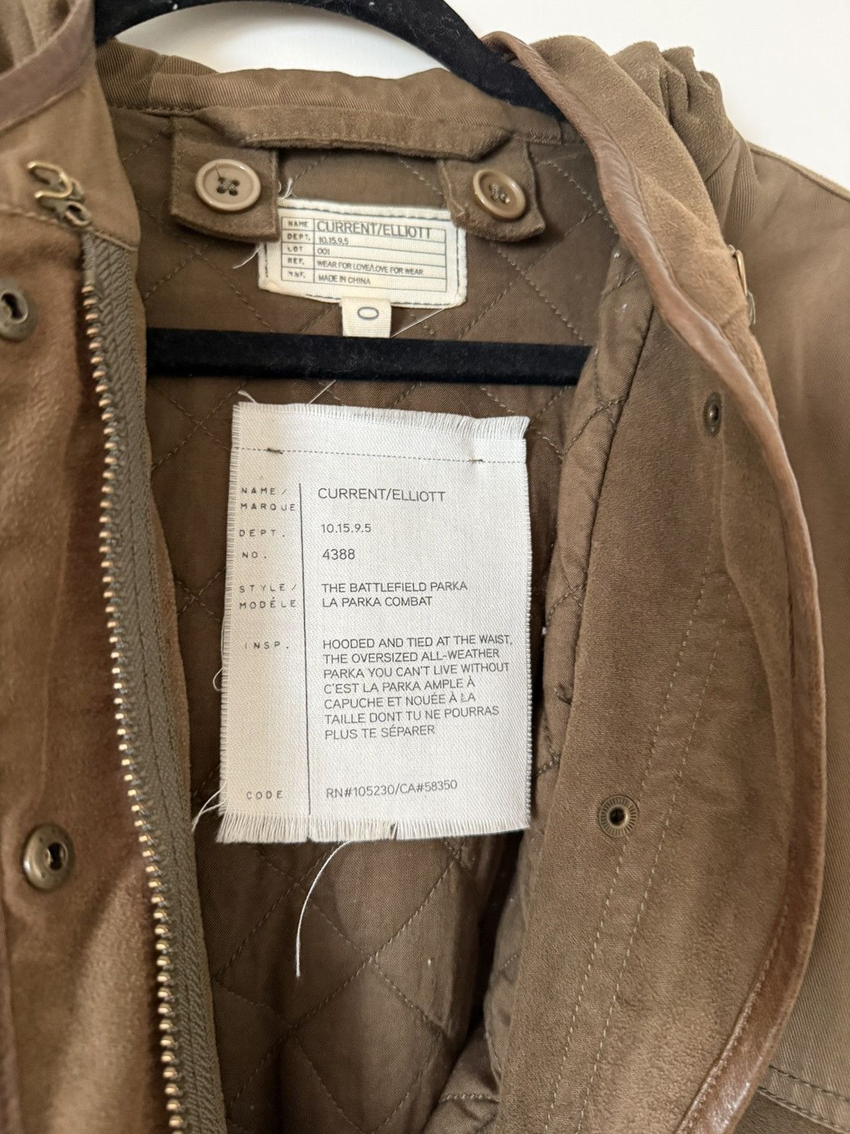 Current/Elliot Current Elliot Utility Jacket Hooded Parka Size XS / US 0-2 / IT 36-38 - 7 Thumbnail