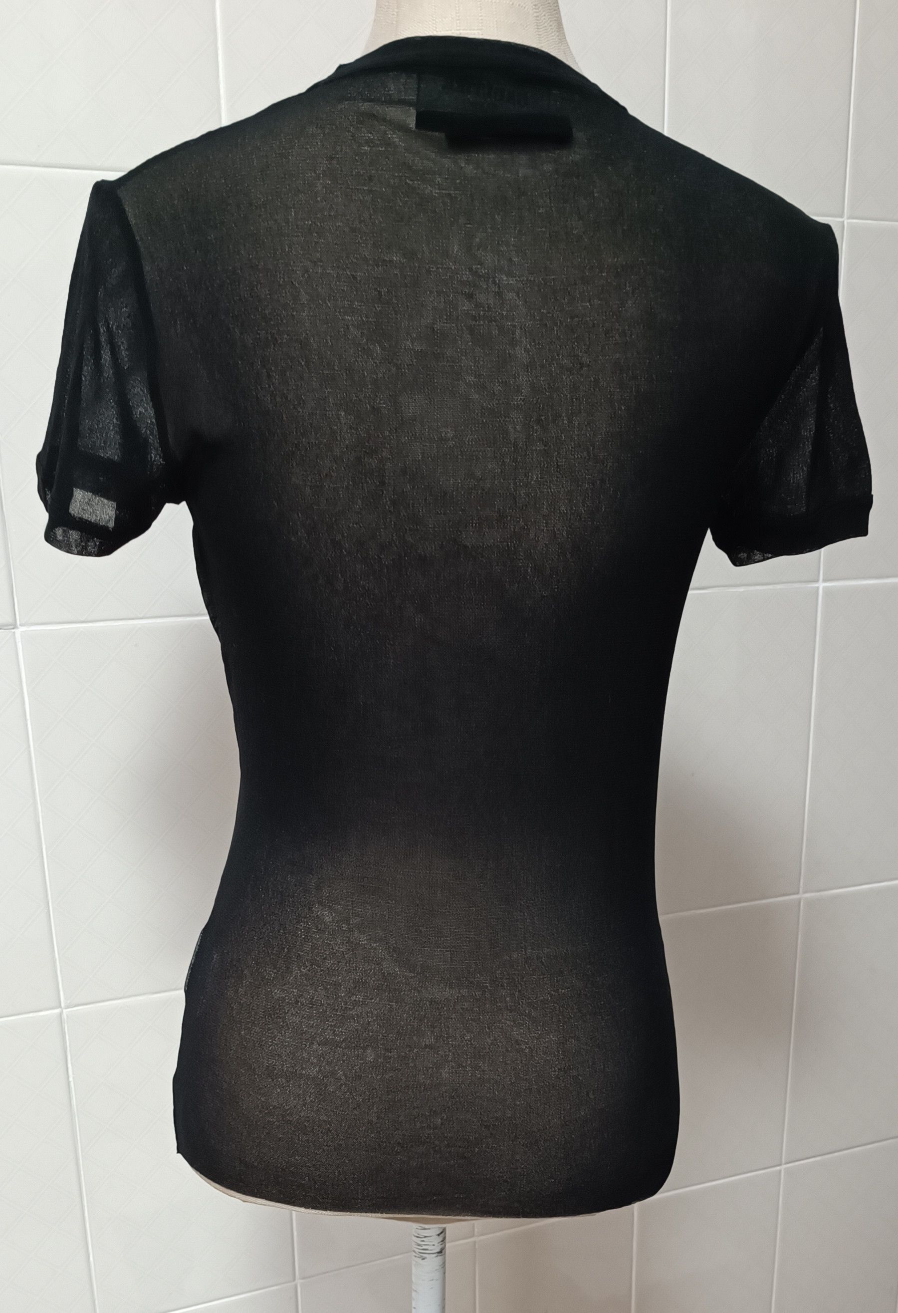Jean Paul Gaultier 90's - Black nylon mesh t-shirt - No used Size M / US 6-8 / IT 42-44 - 10 Thumbnail