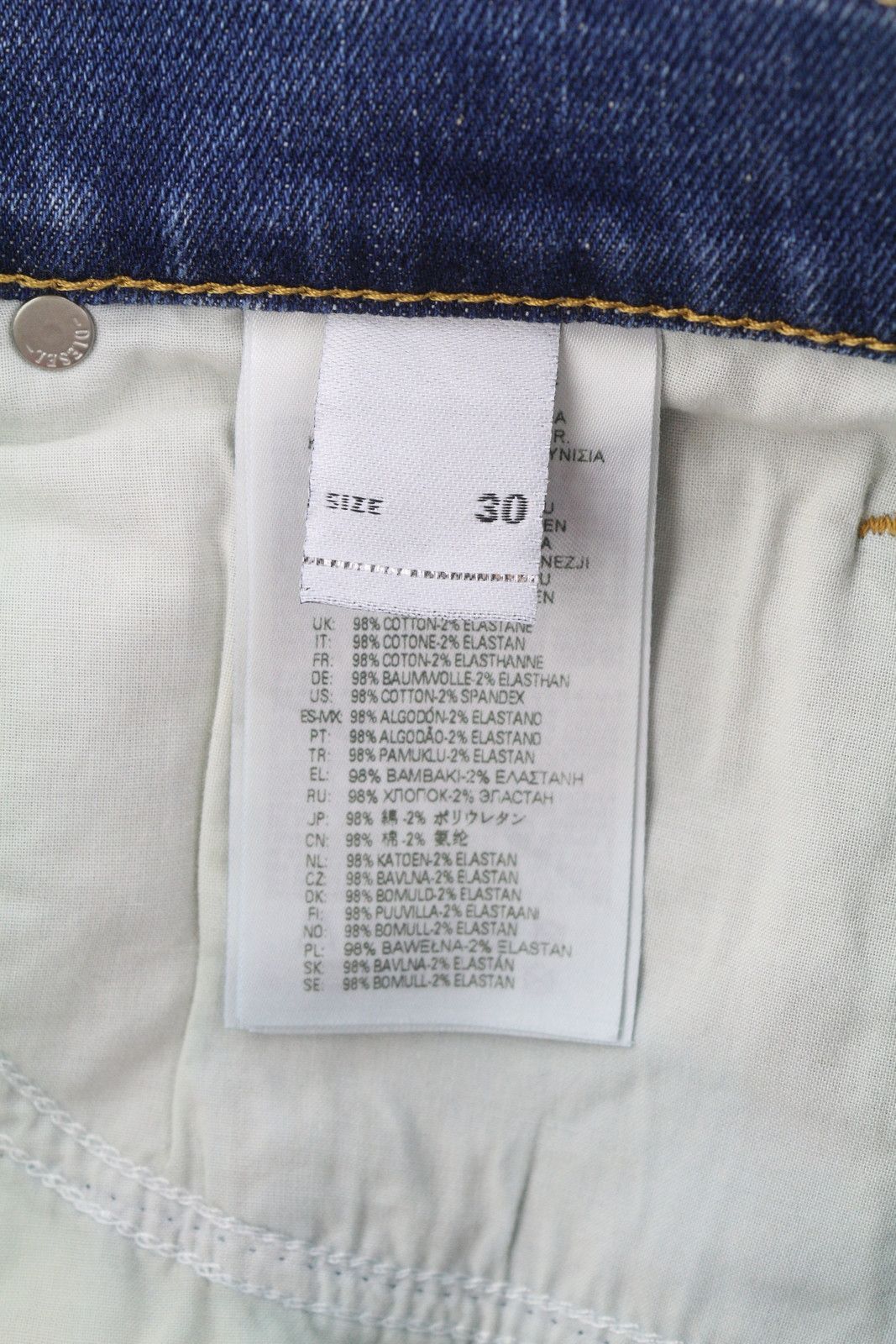 2019 D-STRUKT 09C87 W30/L34 Blue Distress Slim 85415