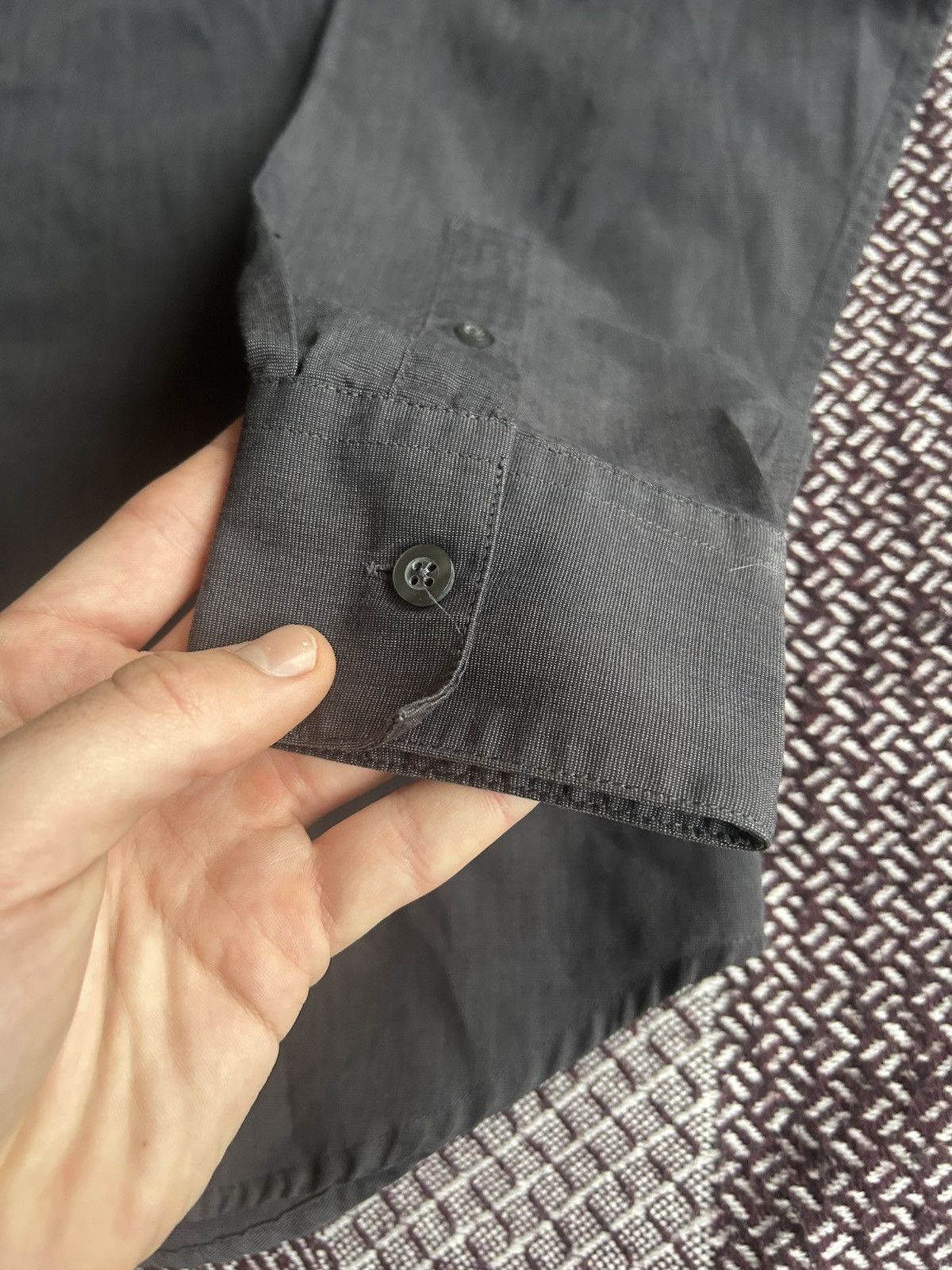 Yves Saint Laurent Vintage Yves Saint Laurent Luxury Mens Shirt Solid Style L Size US L / EU 52-54 / 3 - 3 Thumbnail