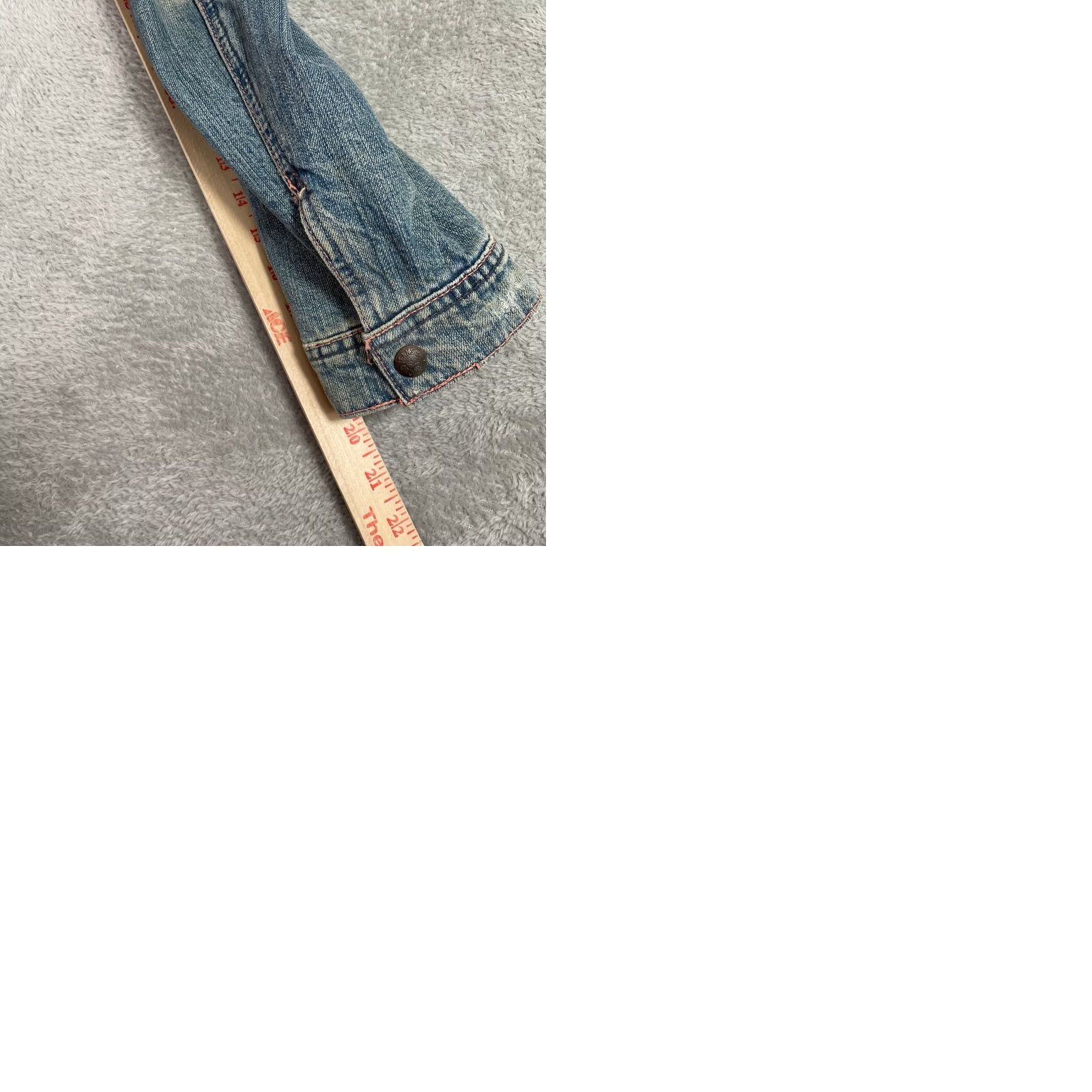 Vintage Y2K Polo Jeans Ralph Lauren Denim Jacket XL Sherpa Lined Distressed 2000s - Size XL Size 40" / US 18 - 11 Thumbnail