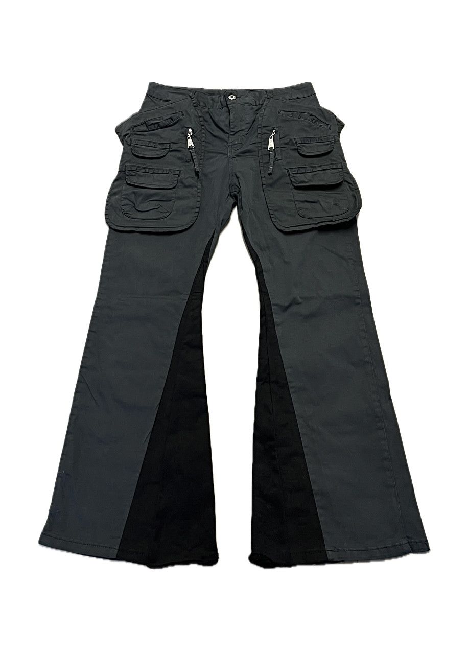 Le Grande Bleu (L.G.B.) Vintage wide-leg multipcoket tactical cargo pants. Size US 31 - 1 Thumbnail