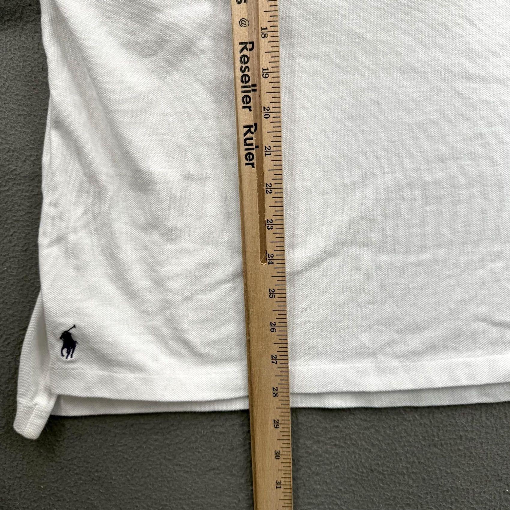 Polo Ralph Lauren Polo Ralph Lauren Polo Shirt Mens 3XB Big White Solid Cotton Pony Logo Casual Size US XXL / EU 58 / 5 - 6 Thumbnail