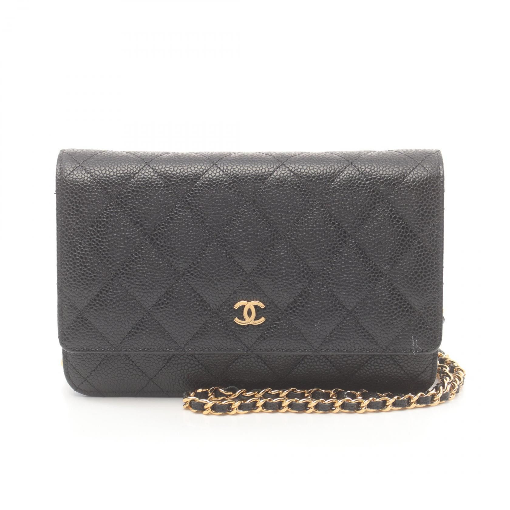 Chanel CC Matelasse Wallet on Chain Leather Shoulder Bag AP0250 in Great Condition