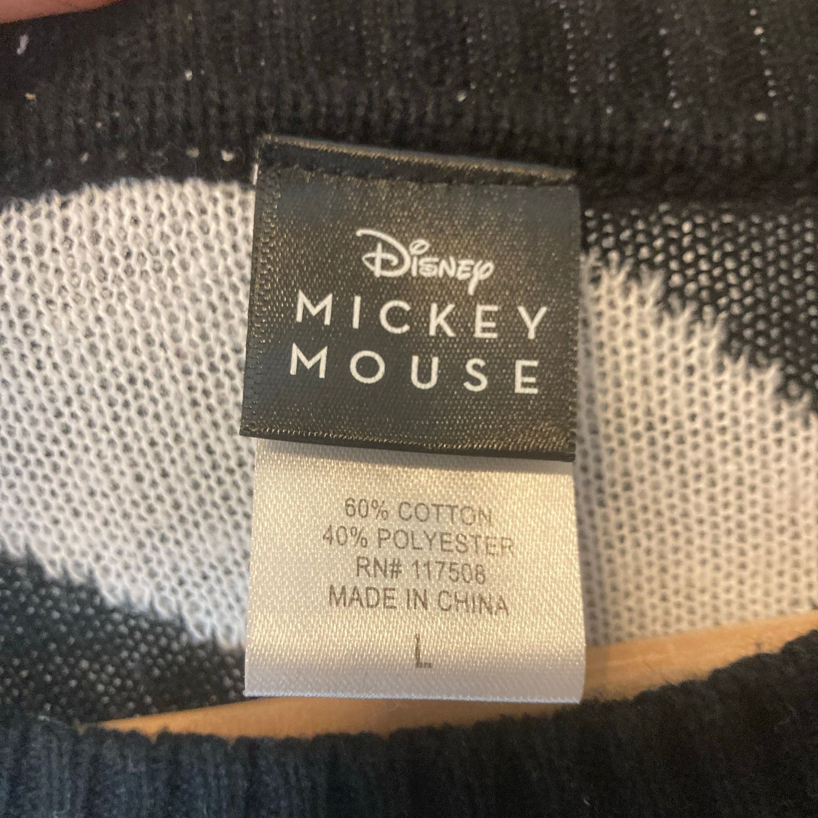Disney Disney Mickey Mouse Black White Checkerboard Knit Sweater Size L / US 10 / IT 46 - 3 Thumbnail