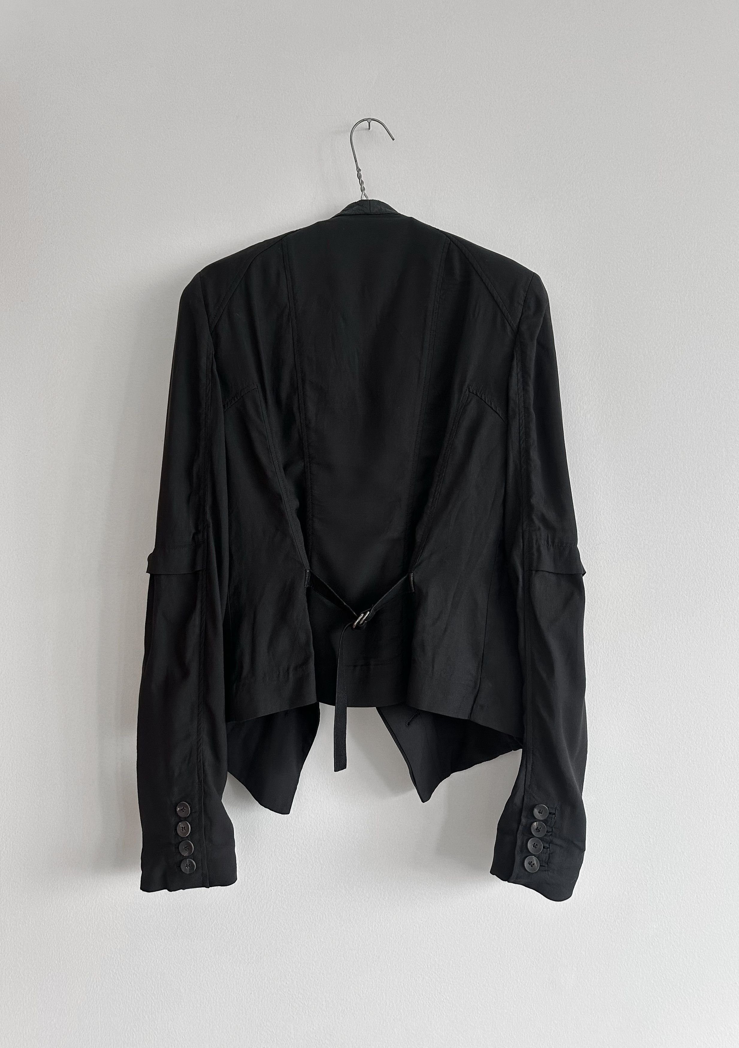 Helmut Lang Leather Trim Overlap Front Multi-Strapped Jacket | XS-S Size XS / US 0-2 / IT 36-38 - 2 Thumbnail