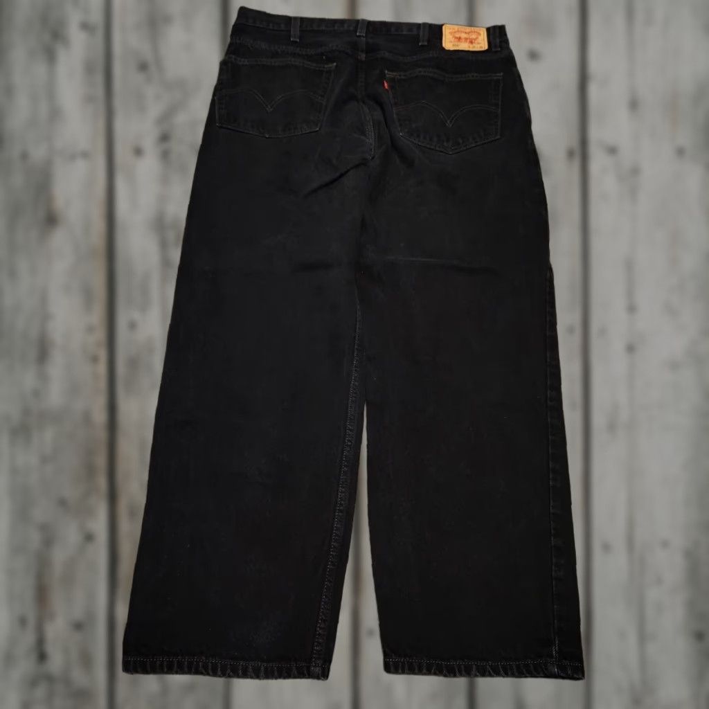Levi's VINTAGE Levi's 550 Jeans Black Relaxed Wide Leg 38x30 Men 90s Mens Size US 38 / EU 54 - 1 Thumbnail