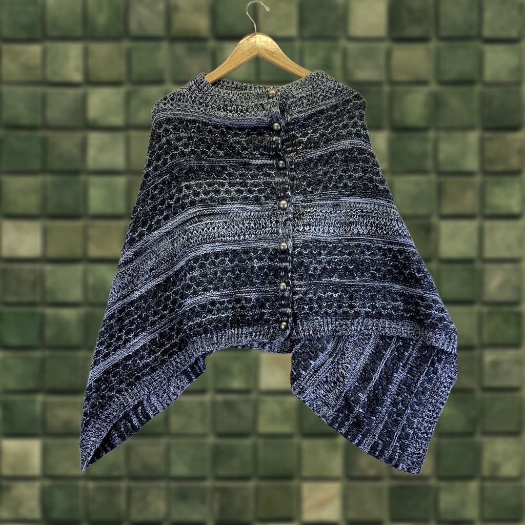 Vintage VINTAGE Simply Noelle Steel Gray Knit Versatile Wrap Womens OS NWT-6742 Size ONE SIZE - 1 Thumbnail
