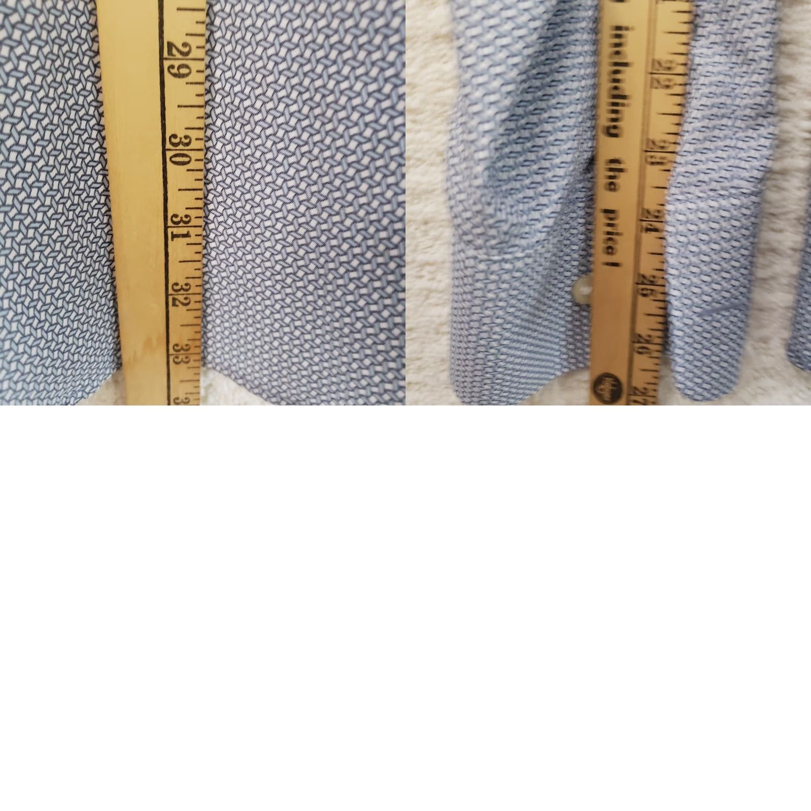 Peter Millar Peter Millar Shirt Men's 2XL Summer Comfort Button-Down Geometric Nylon Spandex Lightweight Blue White Pockets Logo Casual Dress Shirt Size US XXL / EU 58 / 5 - 9 Thumbnail
