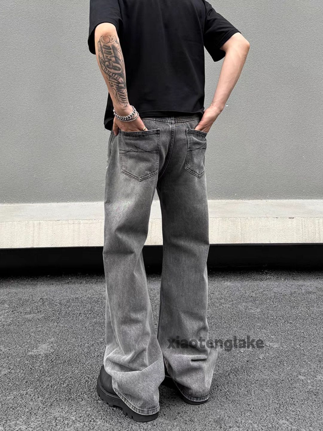 Jean × Vintage washed faded cleanfit skate punk grunge ripped jeans Size US 32 / EU 48 - 4 Thumbnail