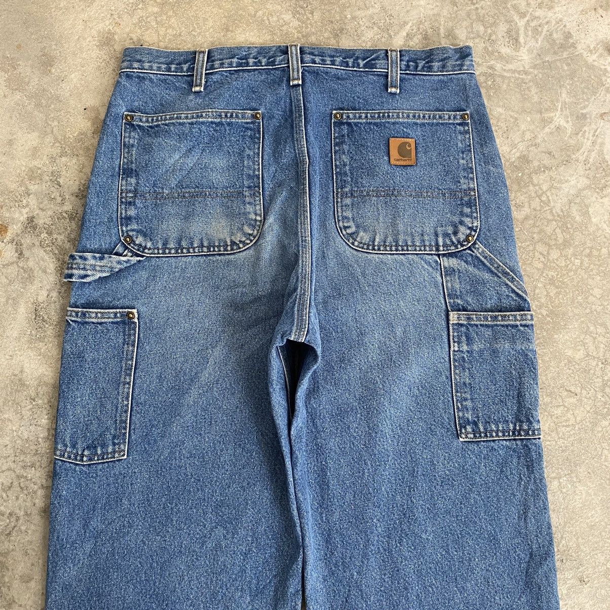 Carhartt Vintage Carhartt Double Knee Blue Carpenter Denim Jeans Size US 33 - 16 Thumbnail