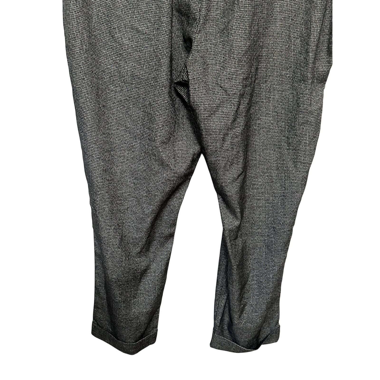 Other Open Edit Houndstooth Crop Pants Black Gray Men's 2XL NWT Size US 42 / EU 58 - 7 Thumbnail