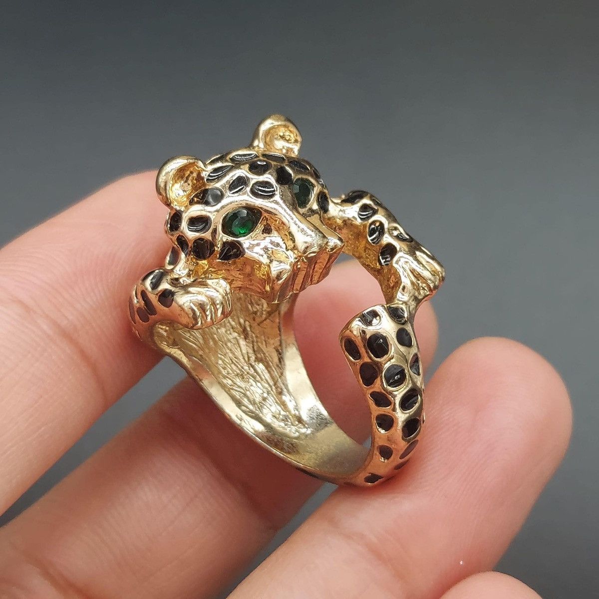 Vintage Vintage leopard head rings Size ONE SIZE - 1 Thumbnail