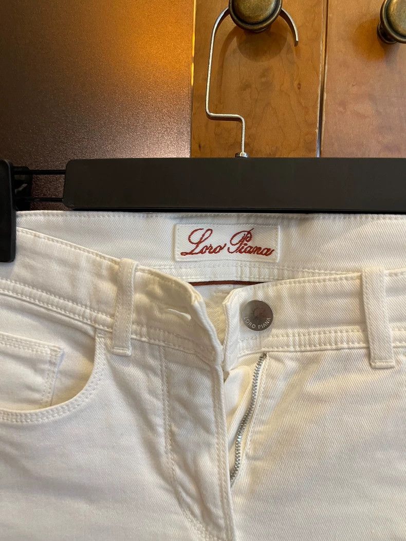 Loro Piana LORO PIANA White trousers Size 26" / US 2 / IT 38 - 2 Thumbnail