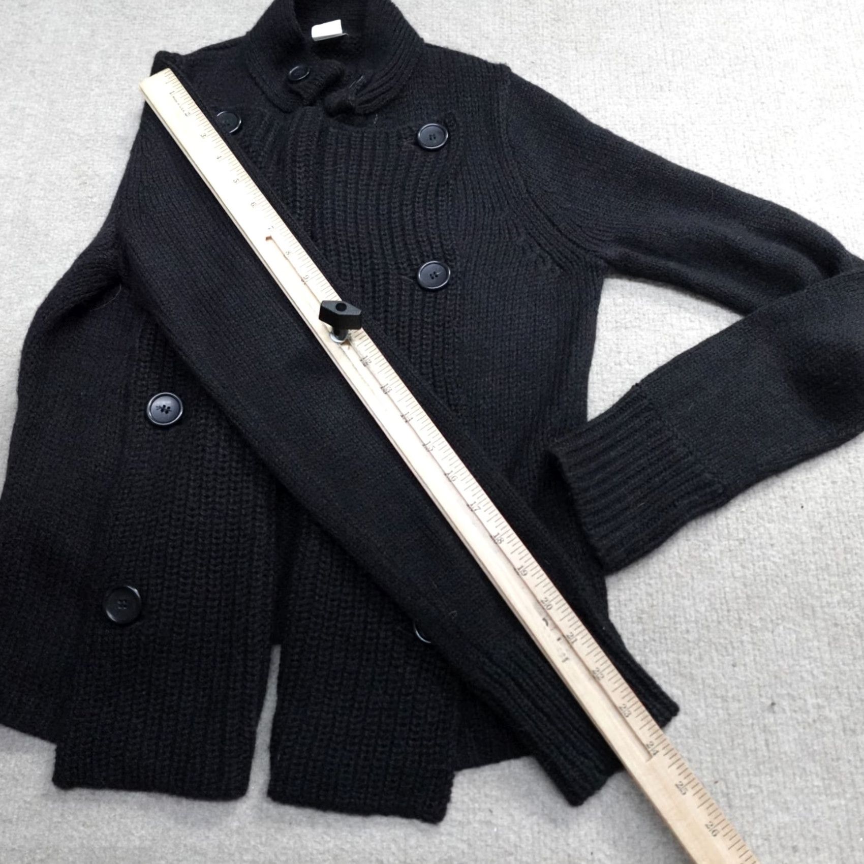 J.Crew J.Crew Sweater Cardigan Black Open Front Superfine Alpaca Merino Womens S Small Mock Neck Raglan Sleeve Knit Open Front Cardigan Womens BlackJ.Crew Size S / US 4 / IT 40 - 7 Thumbnail