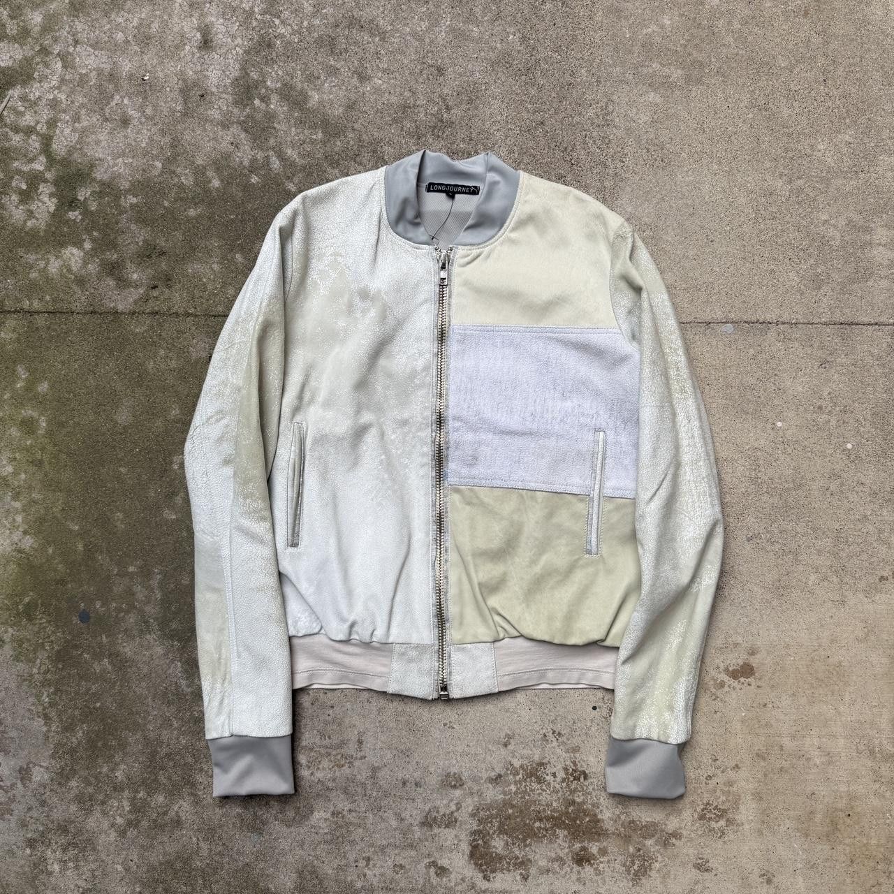 LongJourney longjourney white patchwork leather bomber jacket ma-1 Size US S / EU 44-46 / 1 - 1 Thumbnail